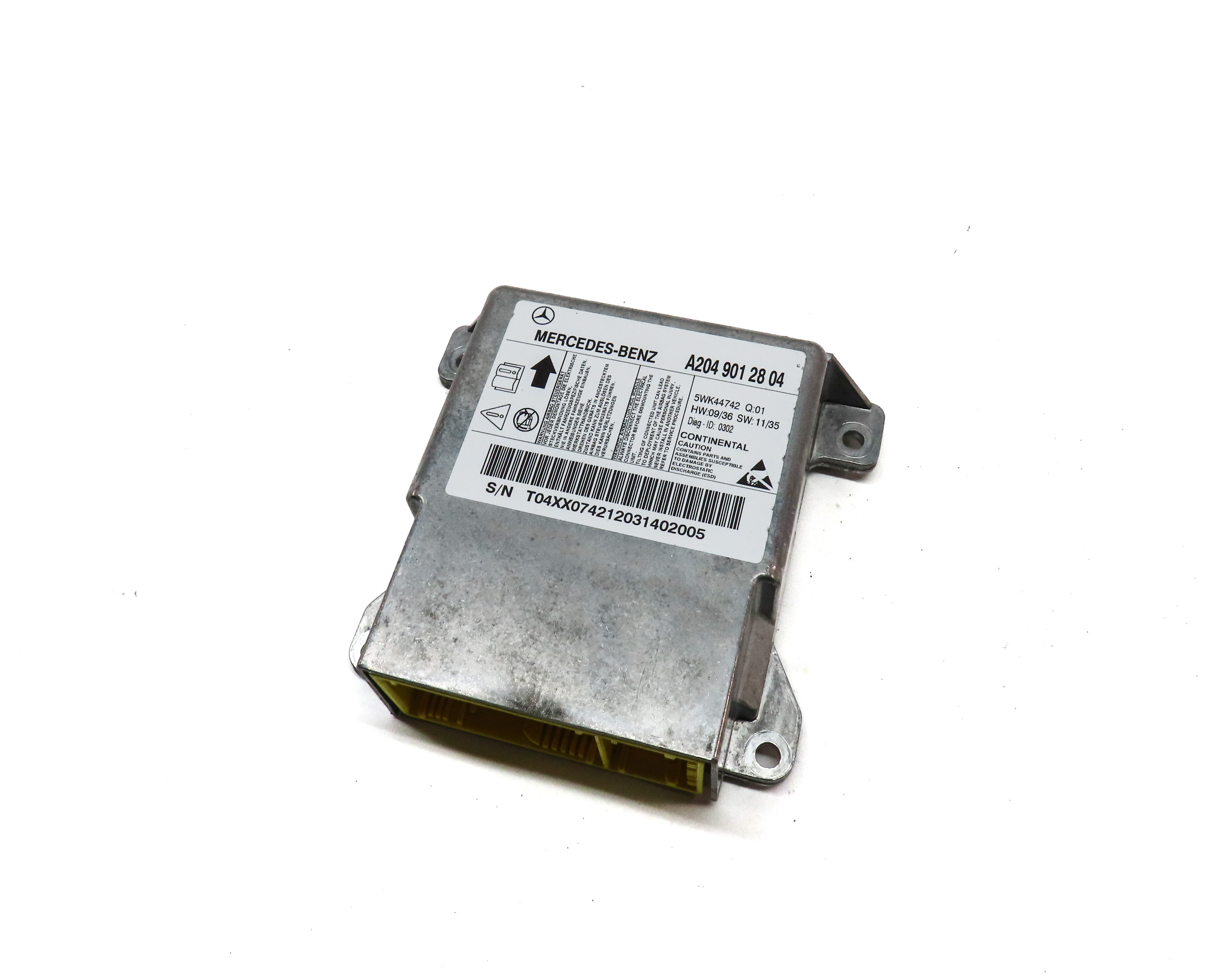 12-14 MERCEDES C250 C300 C350 C63 AMG (W204) SEDAN SRS BAGG CONTROL MODULE — exact item pictured